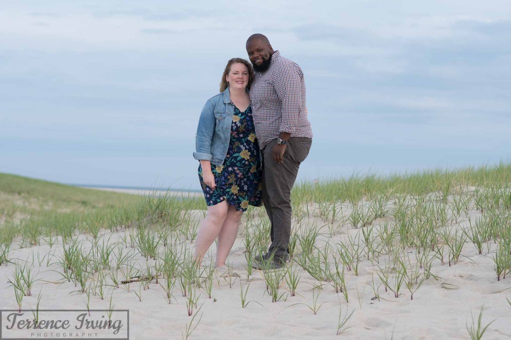 An example of how to begin to photograph your own proposal, the photographer stands next to his unsuspecting partner as they take a portrait together.