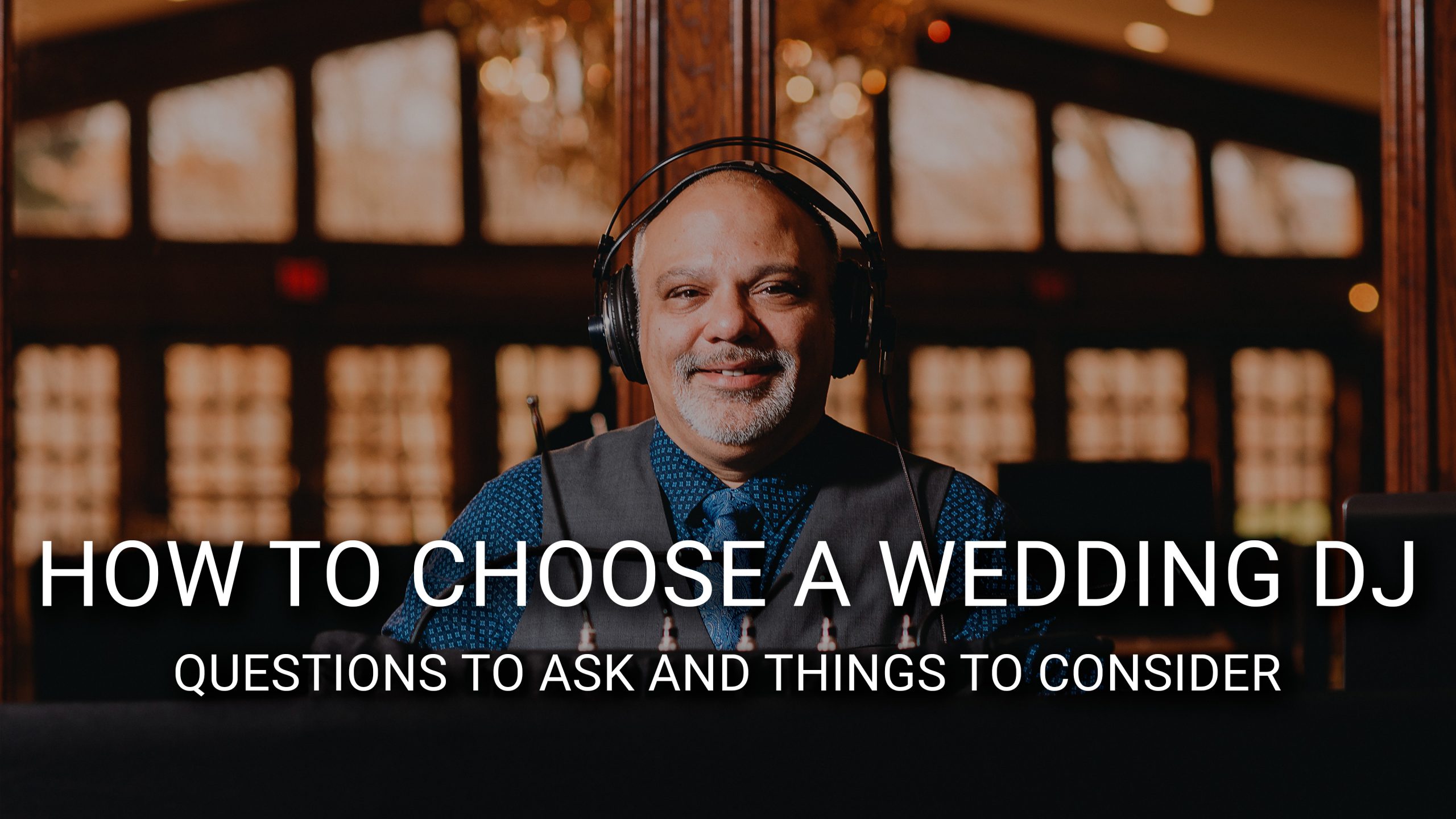 Image of a wedding DJ promo'ing a YouTube video on how to choose a wedding DJ.
