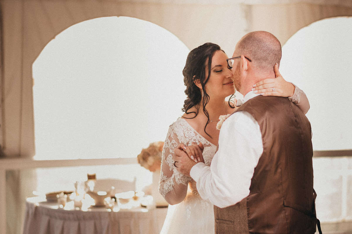 A bride and groom enjoy their first dance during a Mystic, CT wedding at Inn at Mystic.