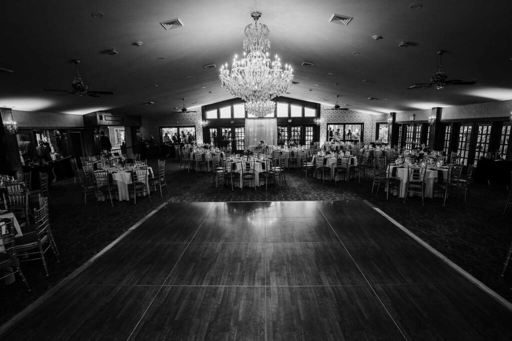 The dancefloor of St. Clements Castle's Waterford ballroom.