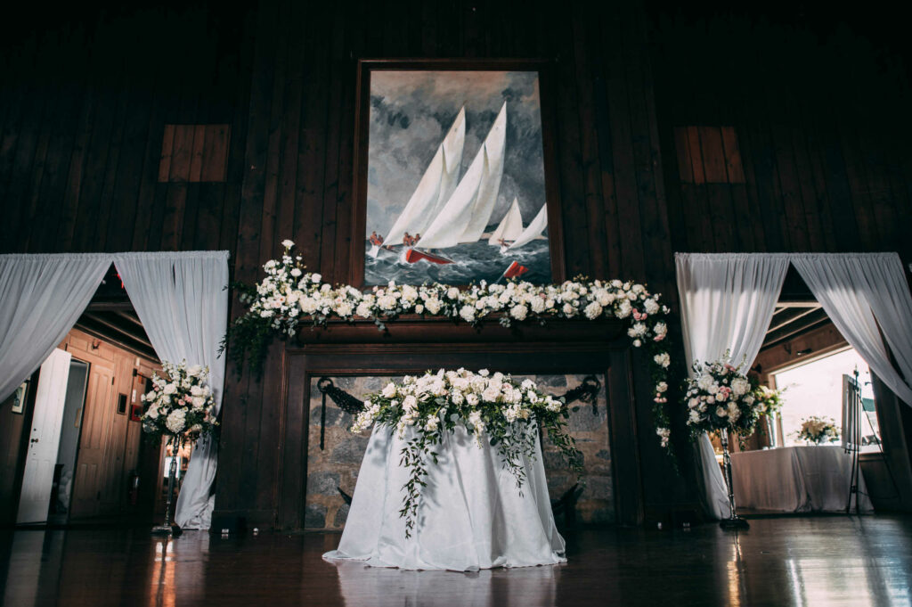 A nautical theme is present for a Madison Beach Club wedding.